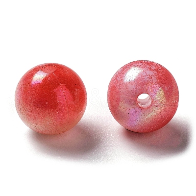 Two Tone Opaque Acrylic Beads SACR-P024-01B-W14-1