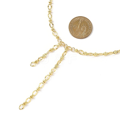 Brass Oval Link Lariat Necklaces for Women NJEW-JN05637-1