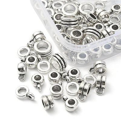 80Pcs 4 Style Tibetan Style Tube Bails FIND-YW0003-15-1