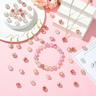 20Pcs Handmade Foil Lampwork Beads FOIL-SZ0001-03B-1