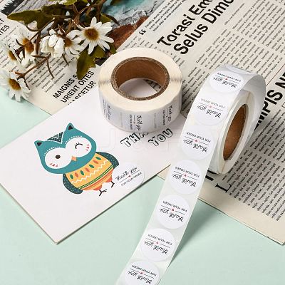 1 Inch Thank You Adhesive Label Stickers DIY-J002-C03-1
