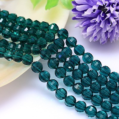 Faceted Round Imitation Austrian Crystal Bead Strands G-M182-6mm-24A-1