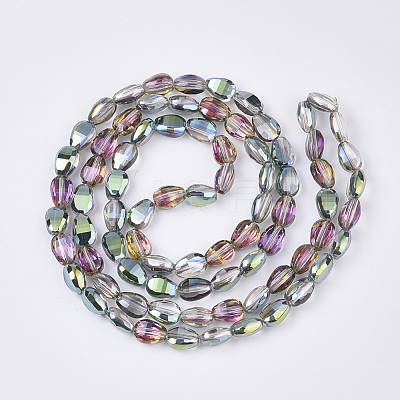 Translucent Electroplate Glass Beads Strands EGLA-T020-03A-1