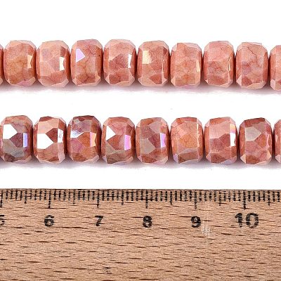 Anti-Tarnish Electroplate Glass Beads Strands GLAA-T025-10mm-11F-1
