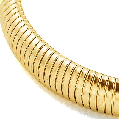 Ion Plating(IP) 304 Stainless Steel Spring Bangles for Women Men BJEW-U003-02E-G-1