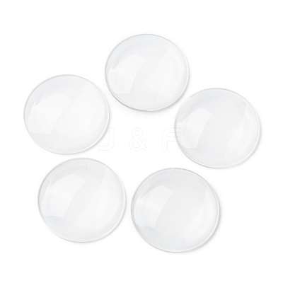 Transparent Glass Cabochons GGLA-R026-45mm-1
