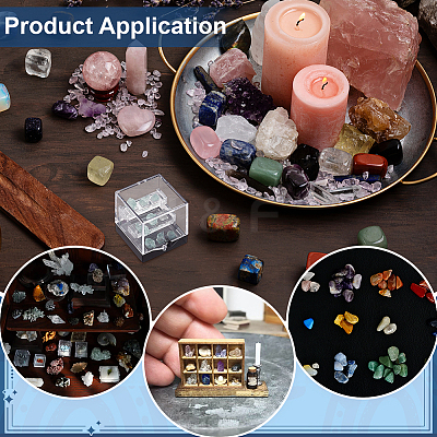 3-Tier Transparent Acrylic Display Case Mineral Crystal Boxes CON-WH0112-009A-1