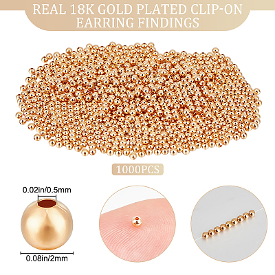 1000Pcs Brass Beads KK-BBC0009-61-1