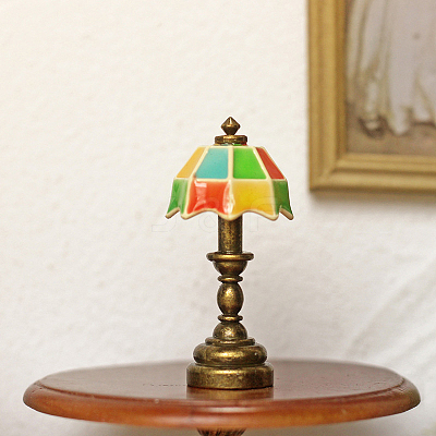 Alloy Miniature Table Lamp with Lampshade MIMO-PW0003-090B-1