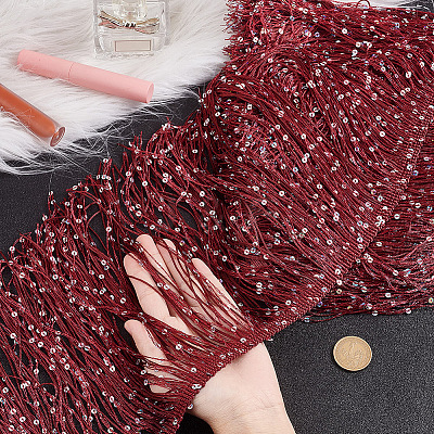 5M Sparkle Polyester Tassel Lace Trim OCOR-OC0001-38B-1