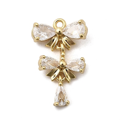 Brass Micro Pave Cubic Zirconia Pendants KK-A275-18D-G-1