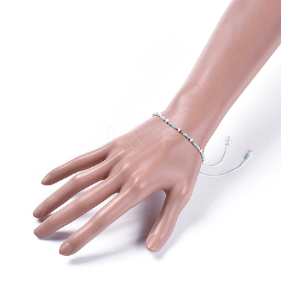 Adjustable Nylon Thread Braided Beads Bracelets BJEW-JB04377-1