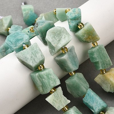 Raw Rough Natural Amazonite Beads Strands G-Z087-A04-1