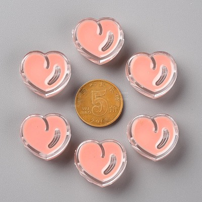 Transparent Enamel Acrylic Beads TACR-S155-004C-1