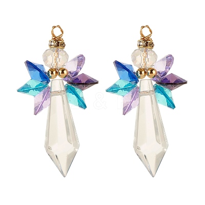 Guardian Angel Glass Big Pendants PALLOY-JF01139-1