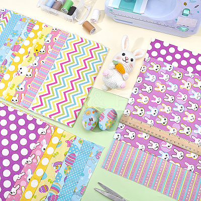 Easter Cotton Fabric DIY-WH0591-404-1