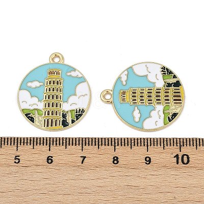 Alloy Enamel Pendants ENAM-V001-02D-G-1