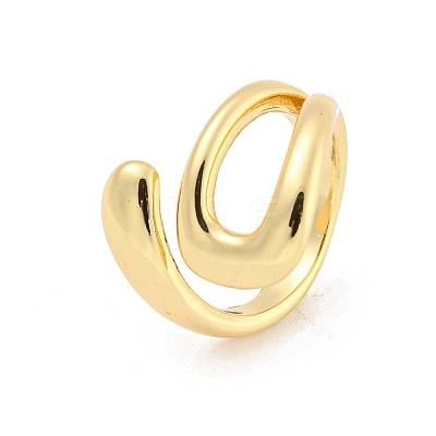 Brass Open Cuff Rings RJEW-G309-50G-1