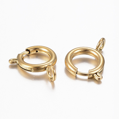 Ion Plating(IP) 304 Stainless Steel Spring Ring Clasps STAS-H423-08G-1
