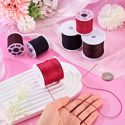 6Rolls 6 Colors Nylon Braided Cord NWIR-TA0001-46D-1