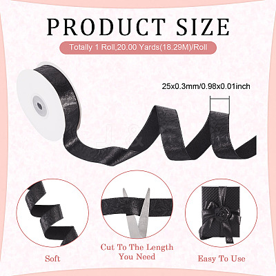 1 Roll Imitation Leather Polyester Ribbon LC-TA0001-02F-1