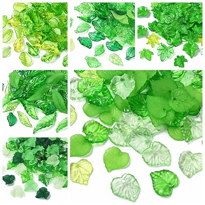 100G 5 Styles Transparent Acrylic Pendants TACR-YW0002-14-1