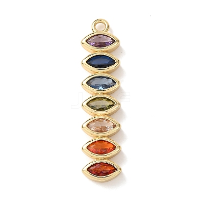 Brass Micro Pave Cubic Zirconia Pendants LS-KK-A295-06B-G-1