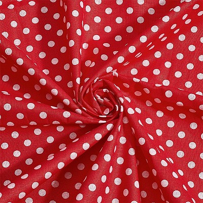Red Cotton Fabric DIY-WH0750-293B-1