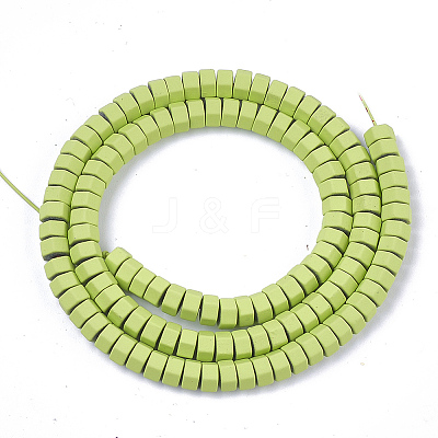 Spray Painted Non-magnetic Synthetic Hematite Beads Strands G-T116-27-06-1