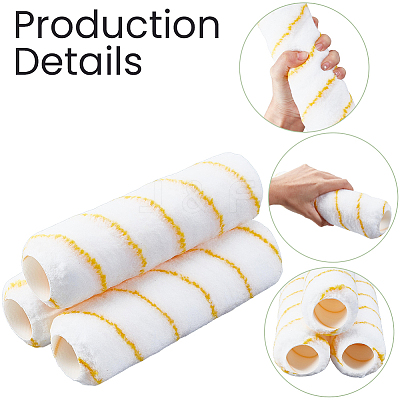 3Pcs Microfiber Paint Roller Brush DIY-GF0012-95-1