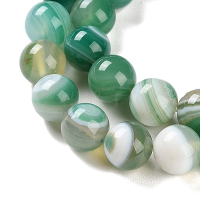 Natural Striped Agate/Banded Agate Beads Strands G-Z060-A01-C01-1