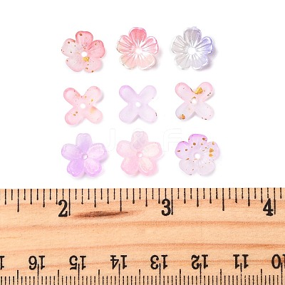 Metal Enlaced Acrylic Bead Caps OACR-FS0002-49B-1