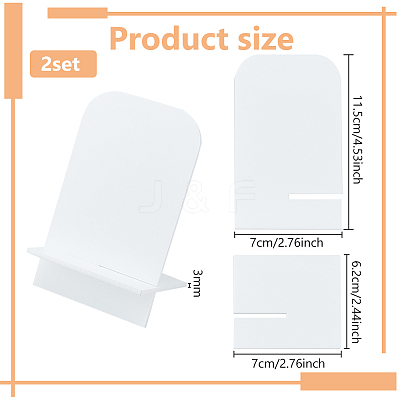 Acrylic Slant Back Postcard Display Stands ODIS-WH0078-86A-1