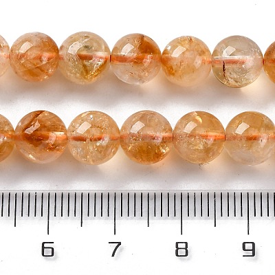 Heated Natural Citrine Bead Strands G-P466-01C-01-1