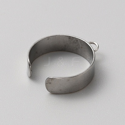304 Stainless Steel Loop Ring Base LS-FIND-WH0161-31C-P-1