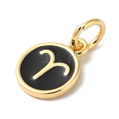Real 18K Gold Plated Brass Enamel Charms KK-L216-001G-J01-1