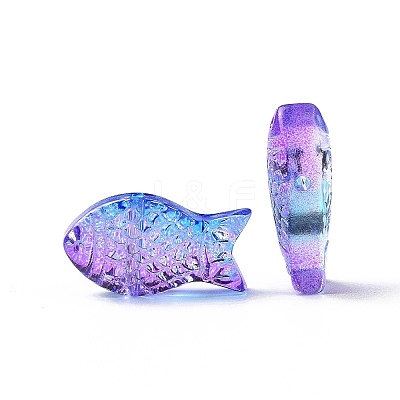 Transparent Spray Painted Glass Beads GLAA-I050-10A-1