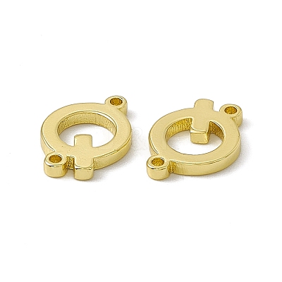 Rack Plating Brass Letter Connector Charms KK-C007-38G-Q-1