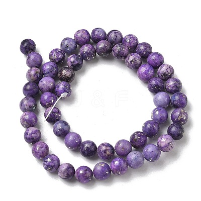 Dyed Natural Dolomite Beads Strands G-D337-8mm-D03-1