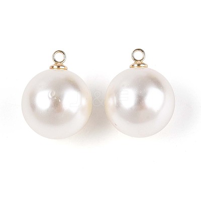 ABS Plastic Imitation Pearl Pendants FIND-H052-01I-01G-1