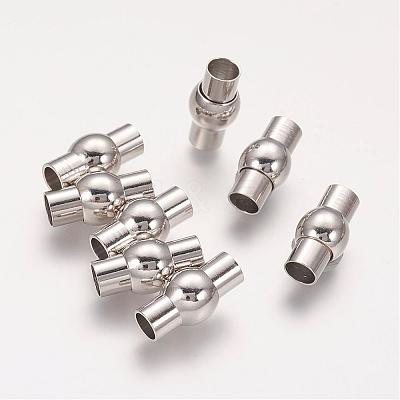 Brass Magnetic Clasps with Glue-in Ends KK-G230-5mm-P-NF-1