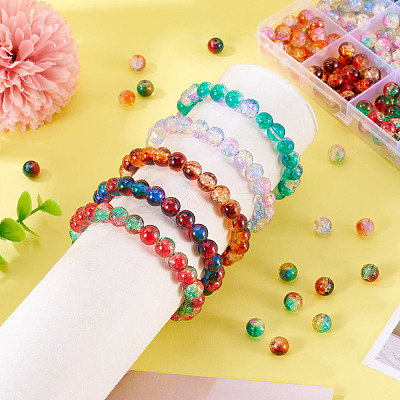 12 Colors Crackle Glass Beads CCG-TA0002-05A-1