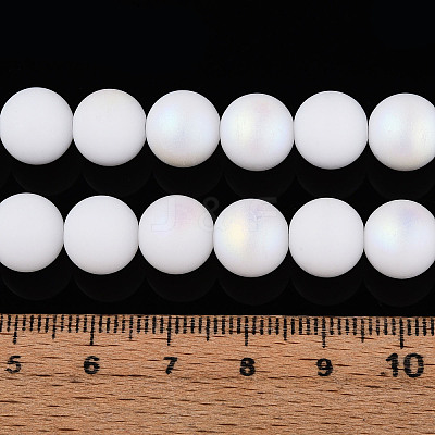 Frosted Opaque Glass Beads Strands LS-GLAA-T032-P10mm-MBB02-1