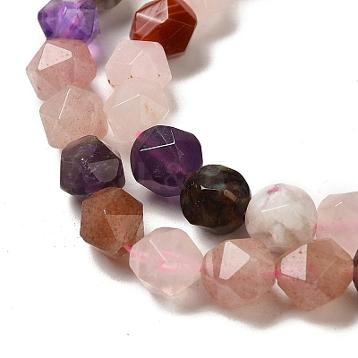 Natural Rose Quartz/Sodalite/Lapis Lazuli/Amethyst/Strawberry Quartz Beads Strands G-K382-A01-02-1