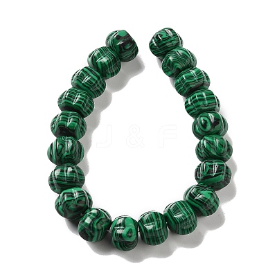 Synthetic Malachite Beads Strands G-K335-03D-1