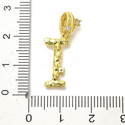Rack Plating Brass Micro Pave Cubic Zirconia European Dangle Charms KK-L210-015G-I-1