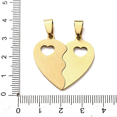 201 Stainless Steel Split Pendants STAS-F368-08G-1