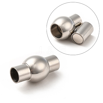 Tarnish Resistant 304 Stainless Steel Magnetic Clasps X-STAS-E006-1-1