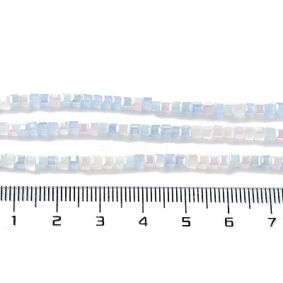 Gradient Color Electroplate Glass Bead Strands GLAA-E042-05-B04-1