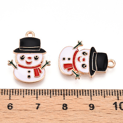 Christmas Theme Alloy Enamel Pendants ENAM-N056-403F-1